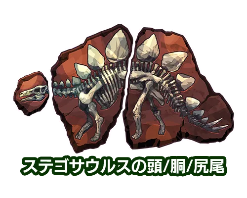ステゴサウルスの頭/胴/尻尾