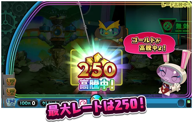 最大レートは250!