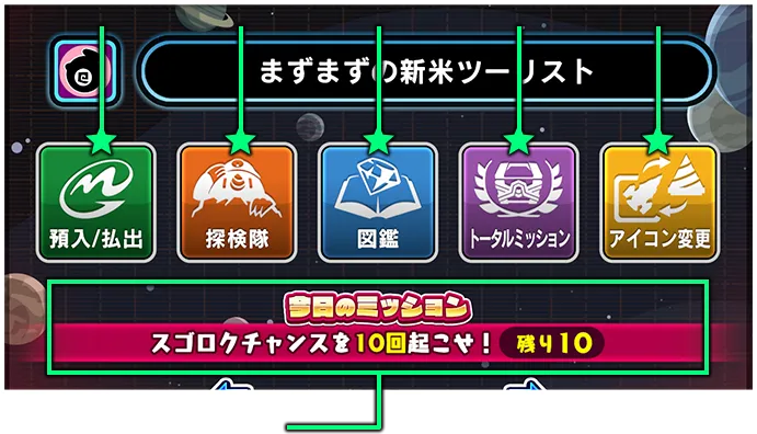 オプションメニュー画面